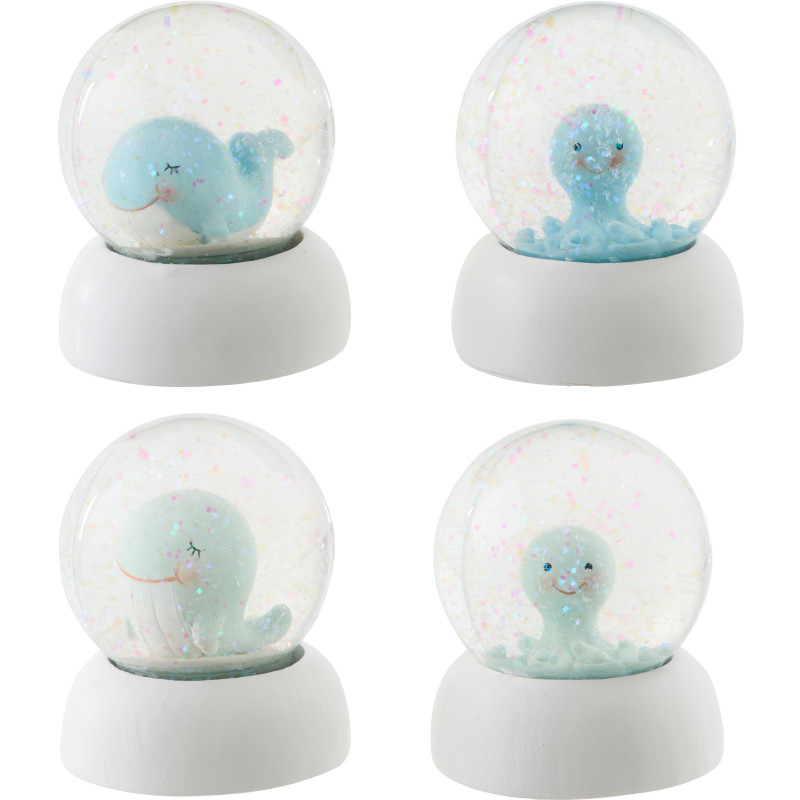 Lot de 4 Boules à neige Pieuvres &...