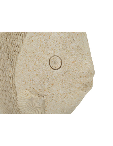 Statuette déco bord de mer Poisson 25 cm Résine Beige Pesce 