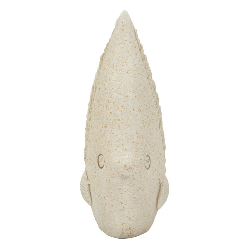 Statuette déco bord de mer Poisson 16 cm Résine Beige Pesce 