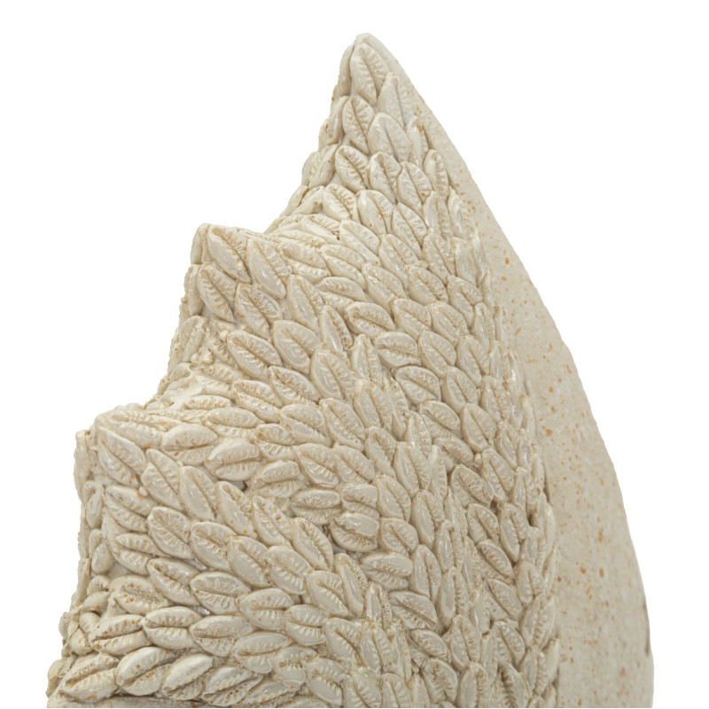 Statuette déco bord de mer Poisson 16 cm Résine Beige Pesce 