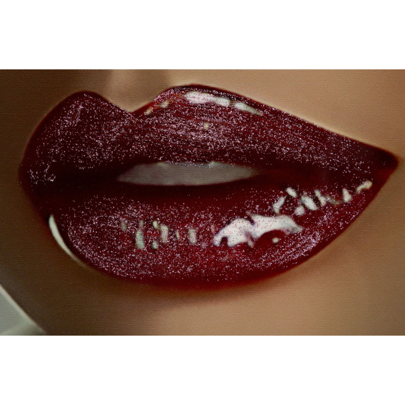 Grande Toile murale peinte Femme glamour Cadre noir 102x152 Finition laquée Orleans B 