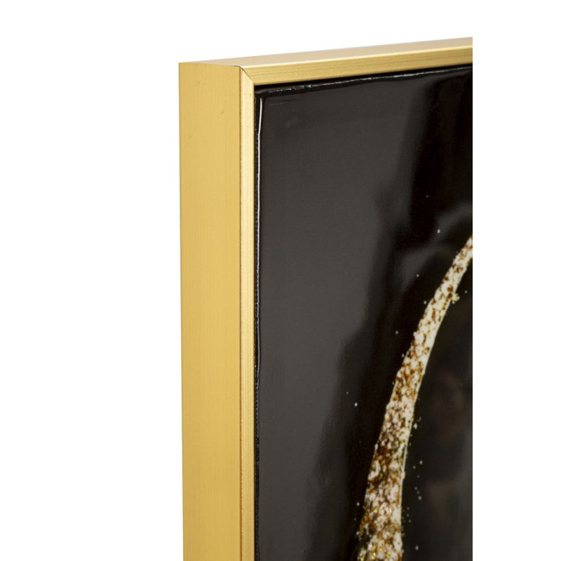 Toile murale style spirituel Femme & Enfant avec strass Cadre doré 60x90 Finition laquée Maternity A 