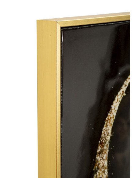 Toile murale style spirituel Femme & Enfant avec strass Cadre doré 60x90 Finition laquée Maternity A 