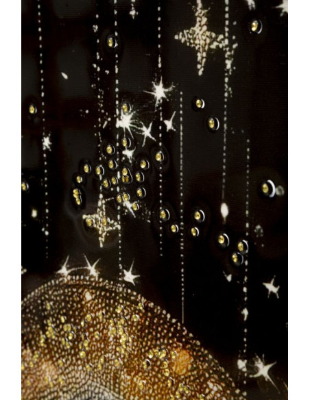 Toile murale style spirituel Femme & Enfant avec strass Cadre doré 60x90 Finition laquée Maternity B 