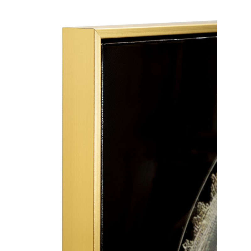 Toile murale style spirituel Femme & Enfant avec strass Cadre doré 60x90 Finition laquée Maternity C 