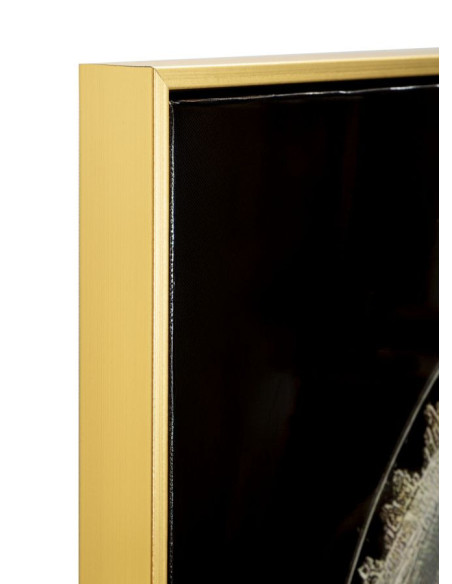 Toile murale style spirituel Femme & Enfant avec strass Cadre doré 60x90 Finition laquée Maternity C 