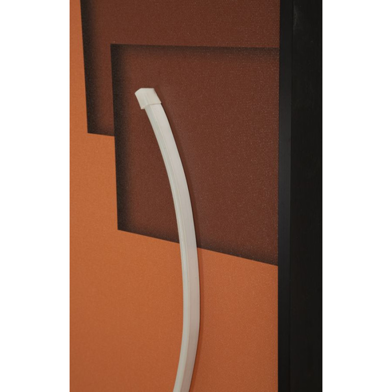 Grande Toile murale lumineuse LED abstraite graphique Cadre noir 150x50 Abstract 