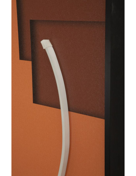 Grande Toile murale lumineuse LED abstraite graphique Cadre noir 150x50 Abstract 