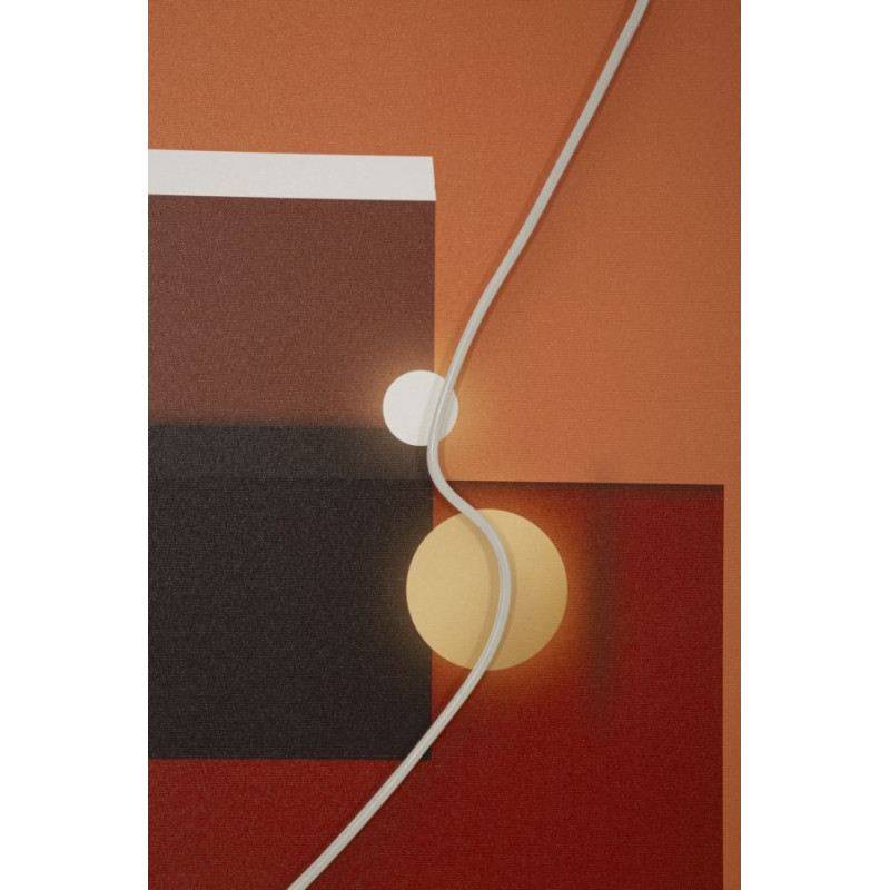 Grande Toile murale lumineuse LED abstraite graphique Cadre noir 150x50 Abstract 