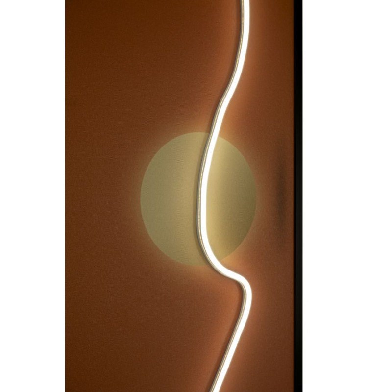 Grande Toile murale lumineuse LED abstraite graphique Cadre noir 150x50 Abstract 