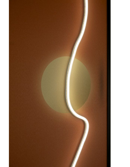 Grande Toile murale lumineuse LED abstraite graphique Cadre noir 150x50 Abstract 