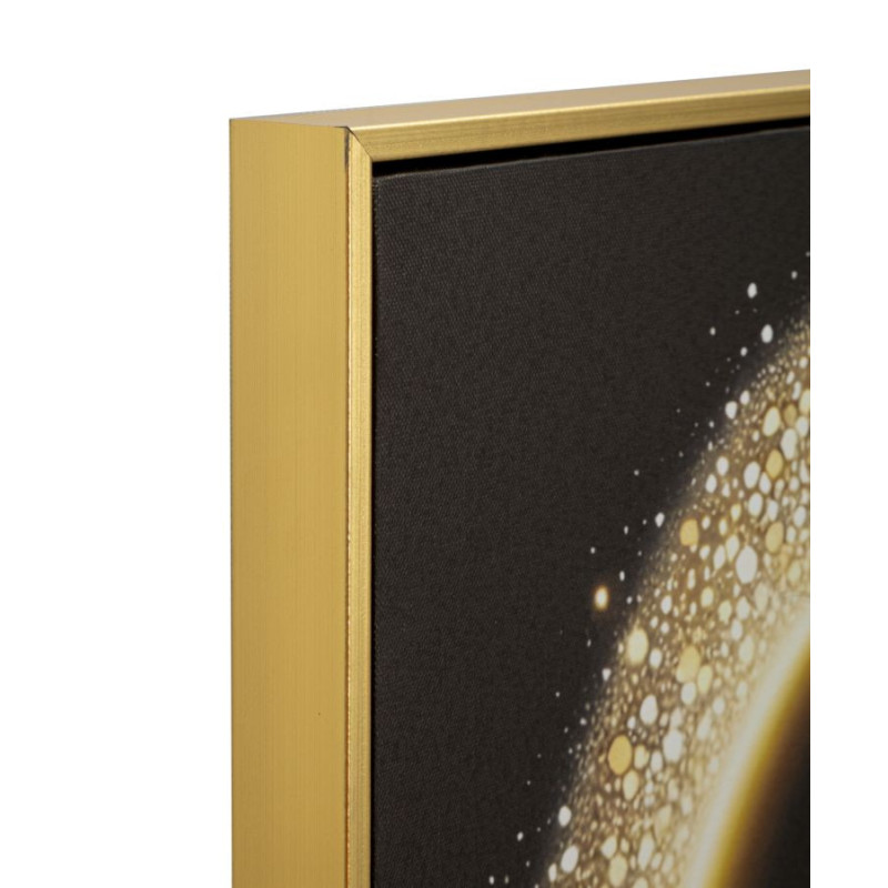 Toile murale lumineuse LED Femme mystique Cadre doré 60x90 Finition laquée Inda 