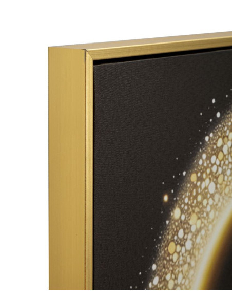 Toile murale lumineuse LED Femme mystique Cadre doré 60x90 Finition laquée Inda 