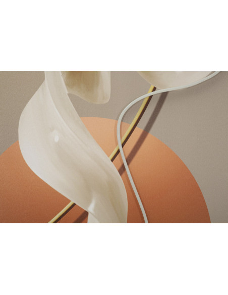 Grande Toile murale lumineuse LED abstraite graphique Cadre noir 80x120 Abstract A 