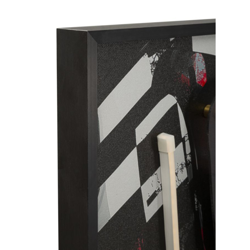 Toile murale lumineuse LED Pop art Femme Cadre noir 60x90 Finition 3D Psyco A 