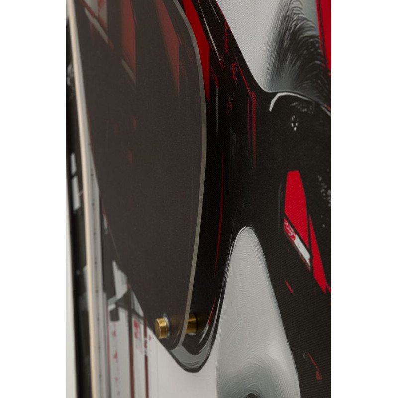 Toile murale lumineuse LED Pop art Femme Cadre noir 60x90 Finition 3D Psyco A 