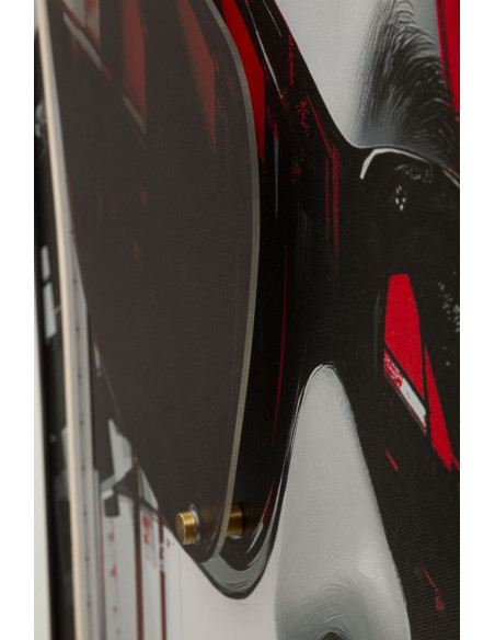 Toile murale lumineuse LED Pop art Femme Cadre noir 60x90 Finition 3D Psyco A 