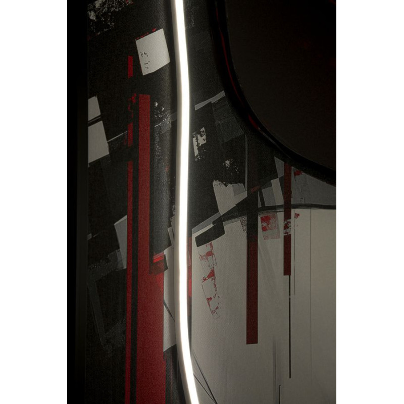 Toile murale lumineuse LED Pop art Femme Cadre noir 60x90 Finition 3D Psyco A 