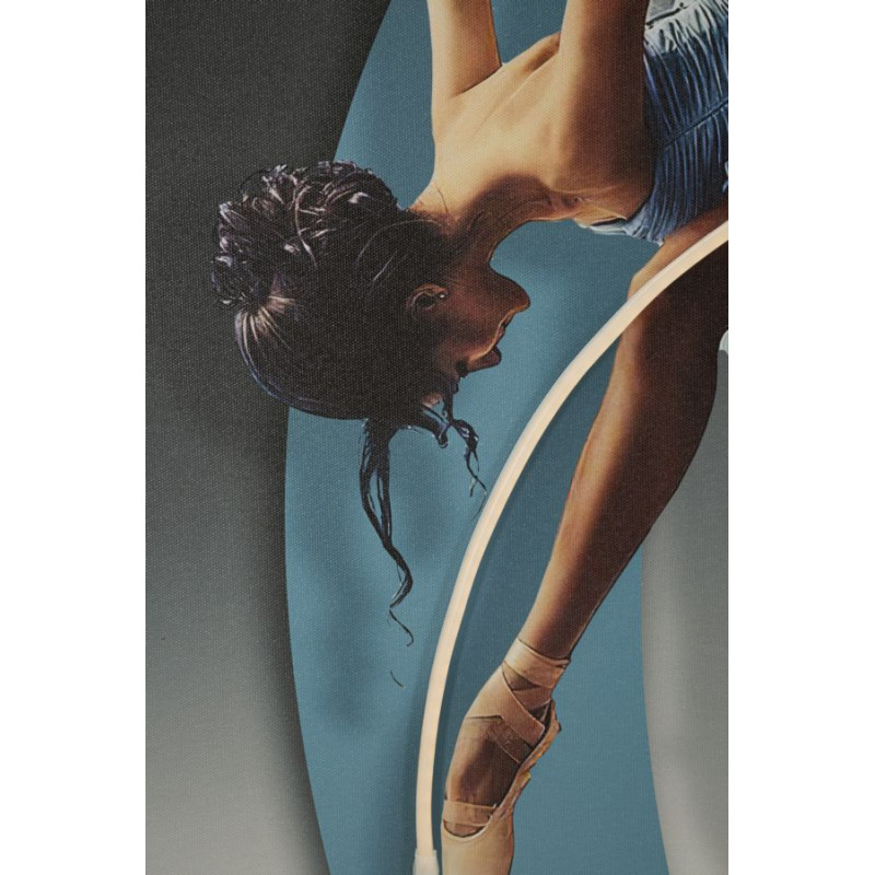 Toile murale lumineuse LED Danseuse classique Cadre noir 60x90 Finition 3D Dancer 