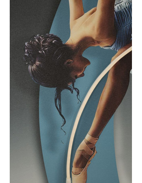 Toile murale lumineuse LED Danseuse classique Cadre noir 60x90 Finition 3D Dancer 