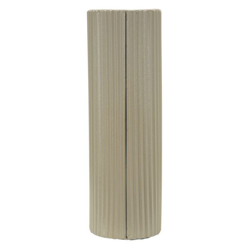 Vase style moderne minimaliste Ondulé H 36 cm Métal Blanc crème Frankfurt 