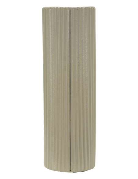 Vase style moderne minimaliste Ondulé H 36 cm Métal Blanc crème Frankfurt 