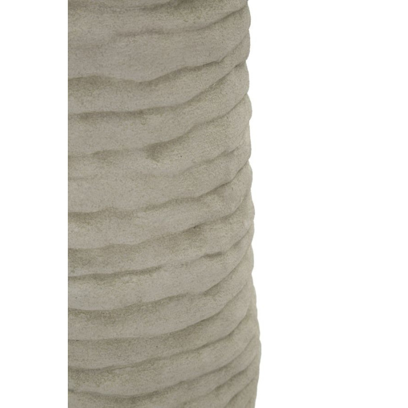 Grand Vase style wabi-sabi organique Cylindrique H 40 cm Céramique Gris Doré Lima 