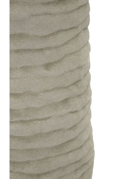 Grand Vase style wabi-sabi organique Cylindrique H 40 cm Céramique Gris Doré Lima 