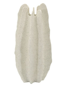 Grand Vase moderne style bord de mer Organique H 50 cm Résine Beige Moucheté Ester 
