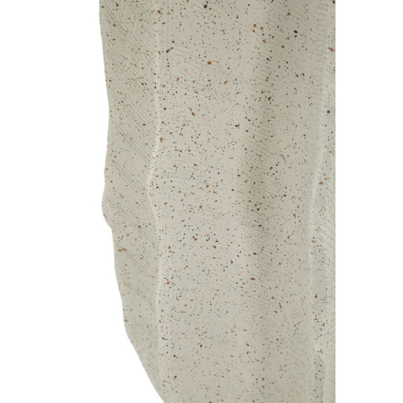 Grand Vase moderne style bord de mer Organique H 50 cm Résine Beige Moucheté Ester 