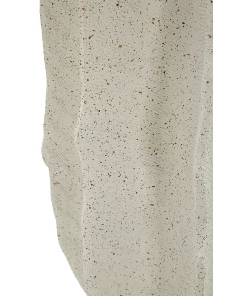 Grand Vase moderne style bord de mer Organique H 50 cm Résine Beige Moucheté Ester 