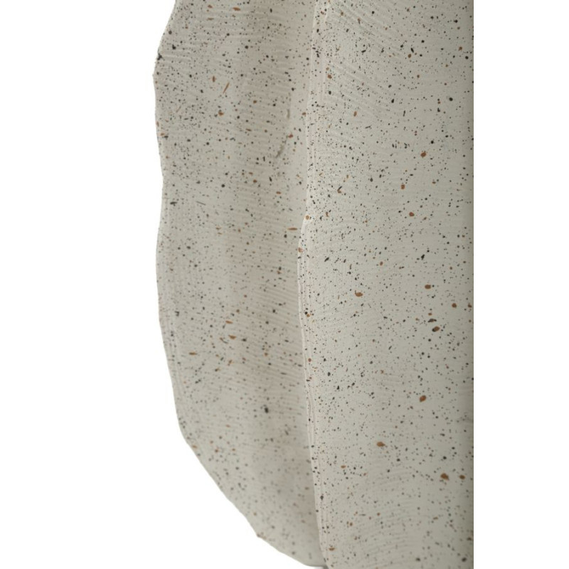 Grand Vase moderne style bord de mer Organique H 40 cm Résine Beige Moucheté Ester 