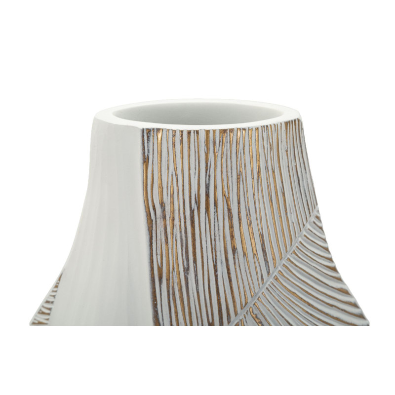 Grand Vase moderme chic Fuselé H 50 cm Résine Blanc Patiné Ho Chi Minh 