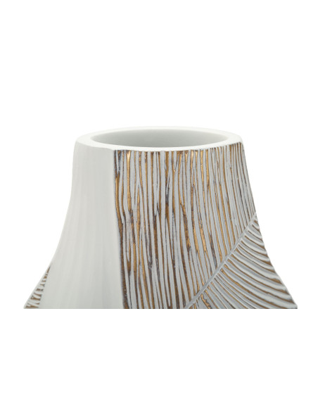 Grand Vase moderme chic Fuselé H 50 cm Résine Blanc Patiné Ho Chi Minh 