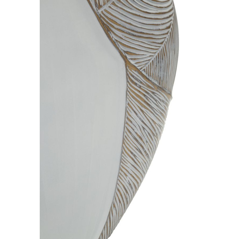 Grand Vase moderne chic Ventru H 37 cm Résine Blanc Patiné Ho Chi Minh 