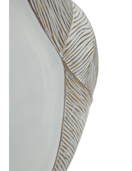 Vase moderne chic Ventru H 31 cm Résine Blanc Patiné Ho Chi Minh 