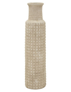 Grand Vase XXL ethnique moderne Bouteille H 110 cm Résine Beige Esterno 