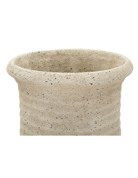 Grand Vase XXL ethnique moderne Bouteille H 110 cm Résine Beige Esterno 