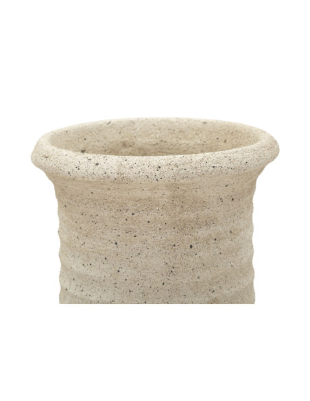 Grand Vase XXL ethnique moderne Bouteille H 97 cm Résine Beige Esterno 