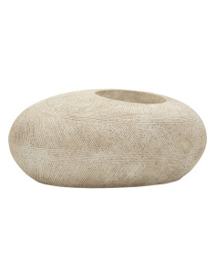 Grand Cache-pot XXL extérieur Galet 78 cm Résine Gris Stone 