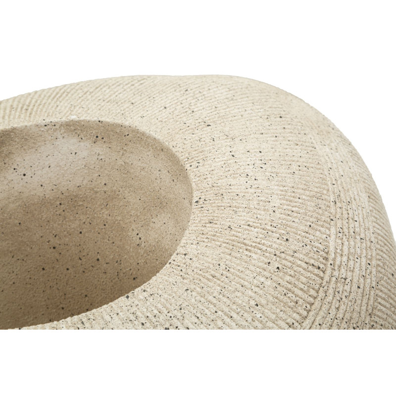 Grand Cache-pot XXL extérieur Galet 78 cm Résine Gris Stone 