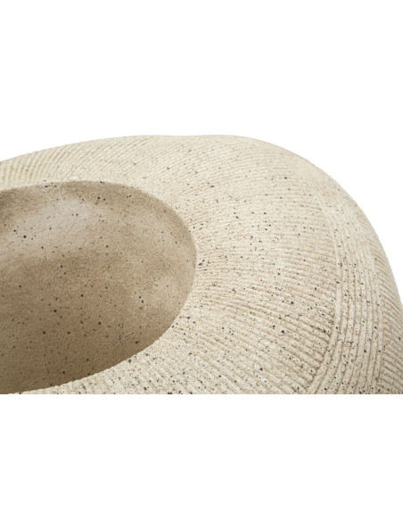 Grand Cache-pot XXL extérieur Galet 78 cm Résine Gris Stone 