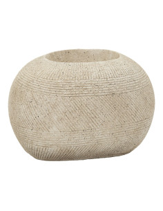 Grand Cache-pot XXL extérieur Galet 54 cm Résine Gris Stone 