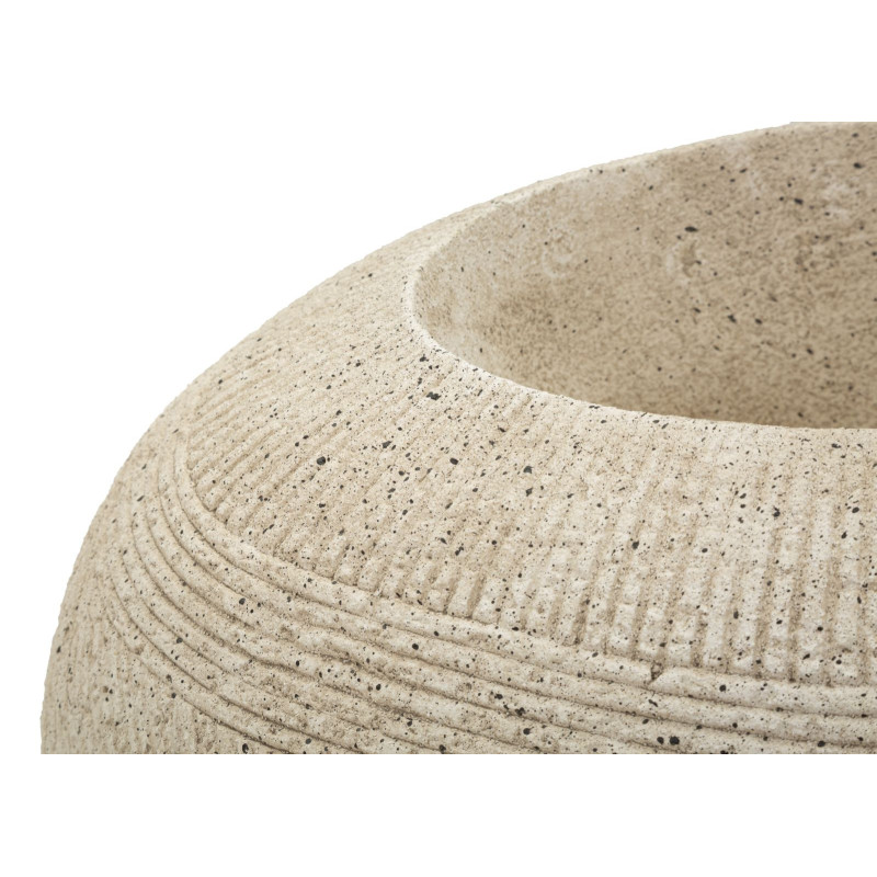 Grand Cache-pot XXL extérieur Galet 54 cm Résine Gris Stone 