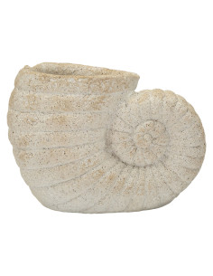 Vase style bord de mer Coquillage H 23 cm Magnésium Beige Shell 