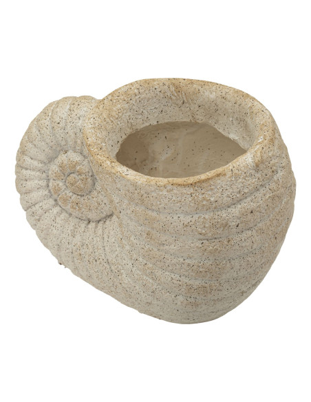 Vase style bord de mer Coquillage H 23 cm Magnésium Beige Shell 