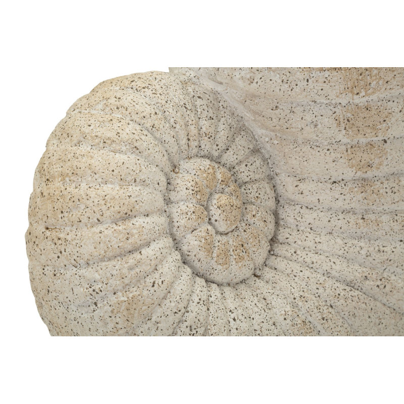 Vase style bord de mer Coquillage H 23 cm Magnésium Beige Shell 