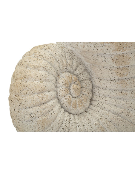 Vase style bord de mer Coquillage H 23 cm Magnésium Beige Shell 