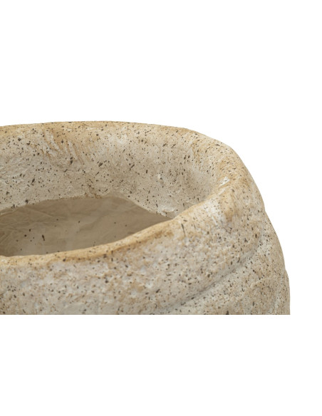 Vase style bord de mer Coquillage H 23 cm Magnésium Beige Shell 