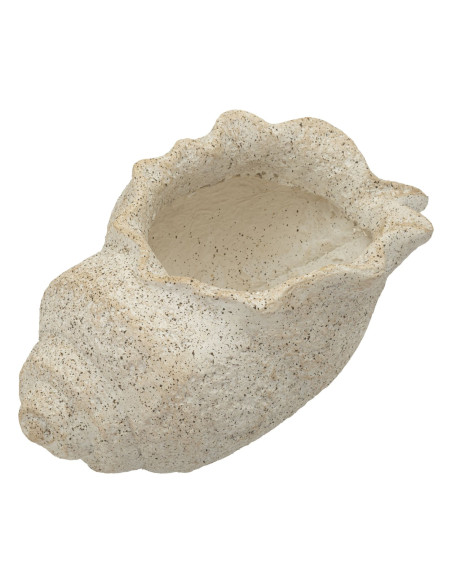 Vase style bord de mer Coquillage H 18 cm Magnésium Beige Shell 